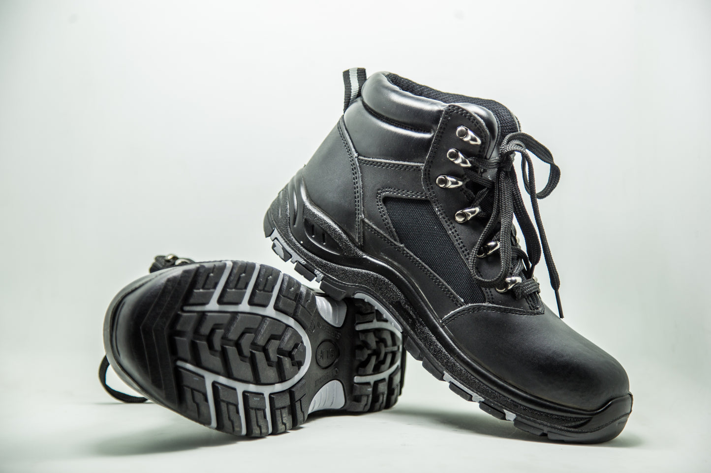 Leather steel toe boots